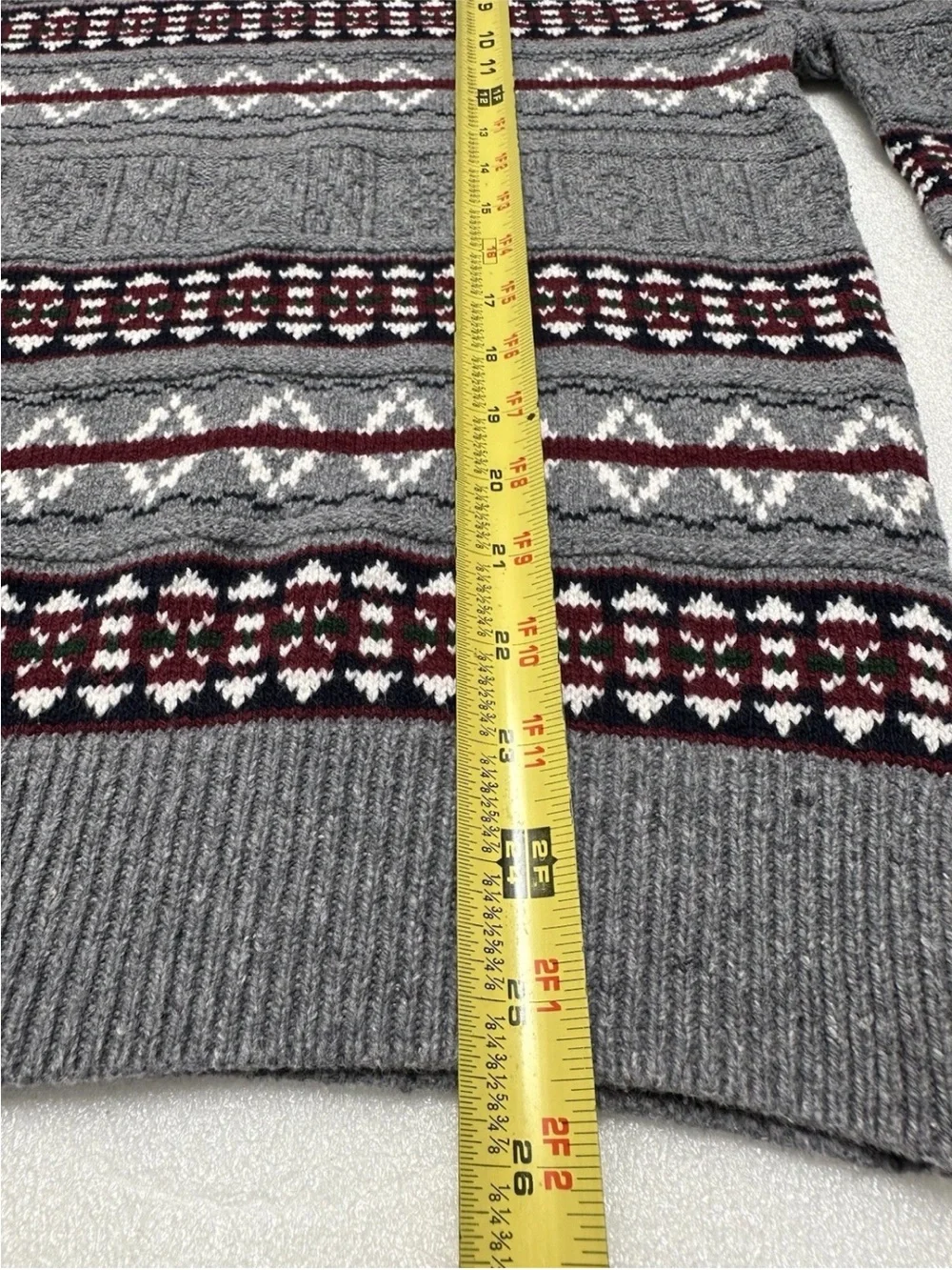 Vintage Mens Pendleton LARGE Woolen Mills Sweater Made in USA Wool Fair Isle